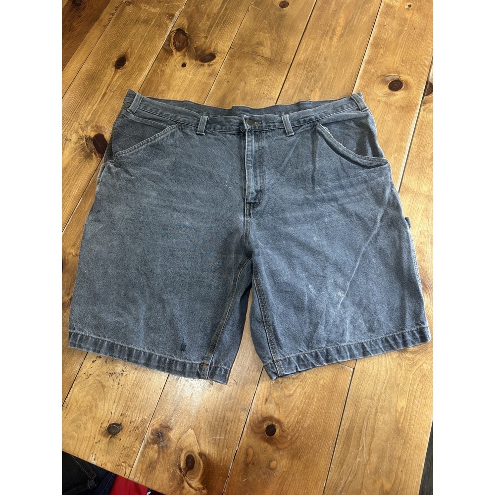 Old Glory Men's Size 42 Relaxed Fit Carpenter Denim Shorts Gray Black Cotton